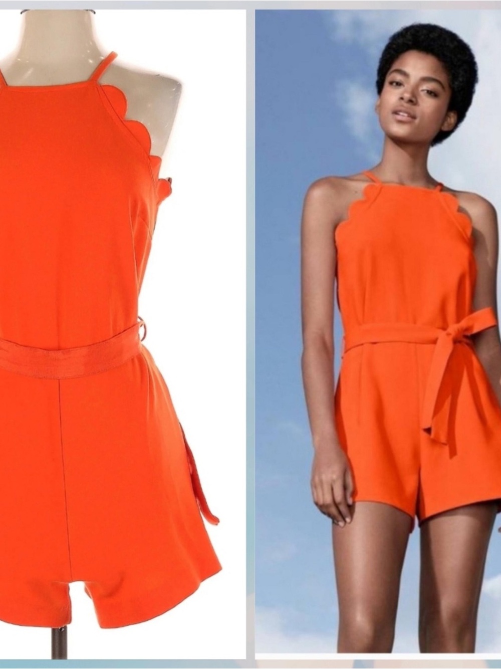 Victoria Beckham for Target Bright Orange Spaghetti-Strap Dress